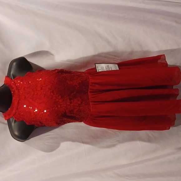 Speechless Juniors Red Sequined Halter Above the Knee Party Dress, Size 9 - Picture 1 of 7